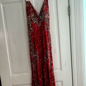 Primavera beaded red prom dress!! Size 0